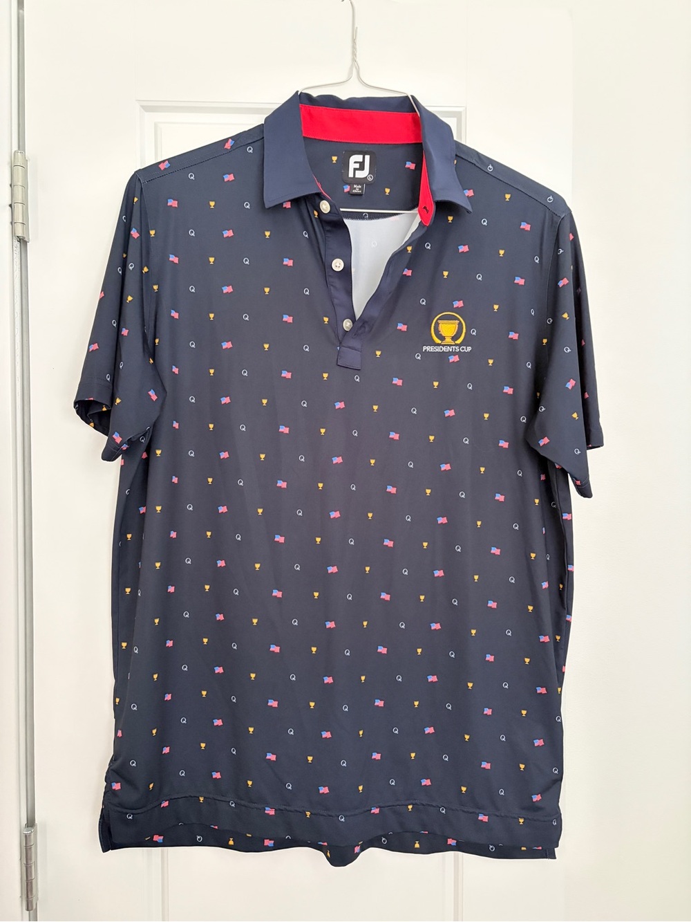 FootJoy Men's Navy Presidents Cup Polo Shirt Quail Hollow